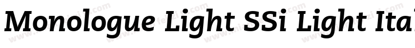 Monologue Light SSi Light Italic字体转换